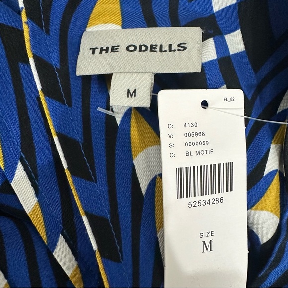 Anthropologie The Odell’s Marjorie Midi Geometric Blue Dress - Picture 7 of 8